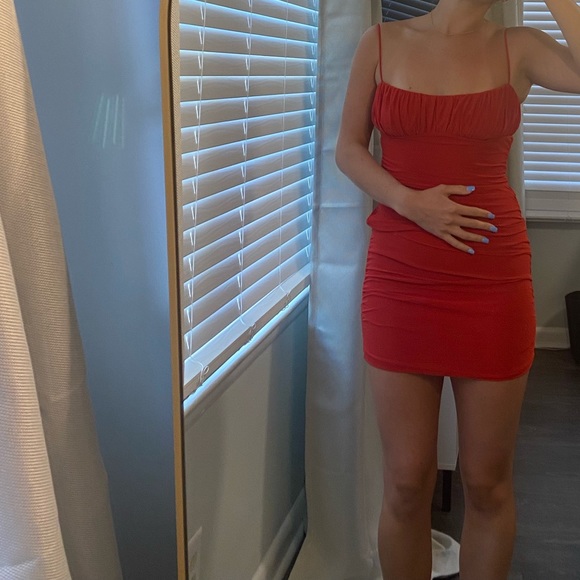 PRINCESS POLLY PENNEY RED MINI DRESS SIZE 6 - Picture 1 of 4